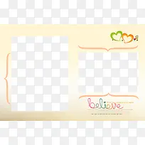 粉色边框照片相册模板元素
