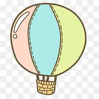 热气球卡通漂浮