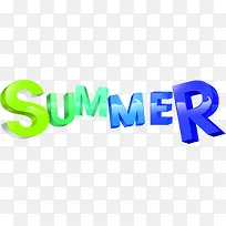 summer字体设计儿童节素材