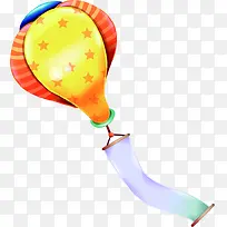 卡通热气球夏日