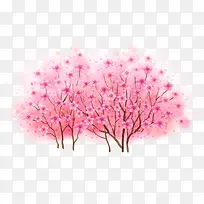 粉色桃花树木设计