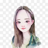 水彩女孩