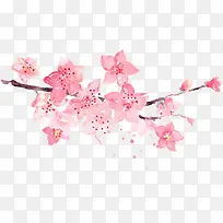 粉色创意春天桃花花开