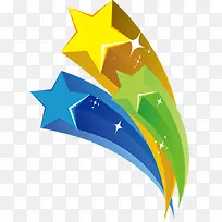 彩色卡通可爱五角星装饰促销