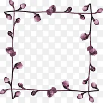 粉色花朵 边框 装饰