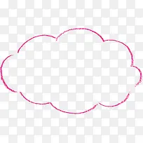 粉色边框云朵