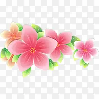 手绘粉色可爱花朵边框
