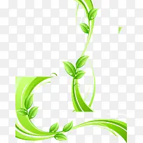 绿色叶子花纹