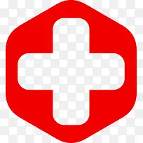 红色医院logo素材图