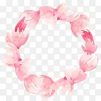 粉色花环