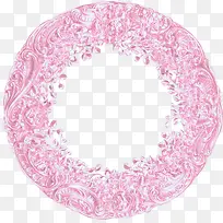 粉色花纹圆环