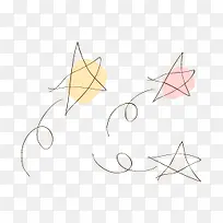 手绘五角星