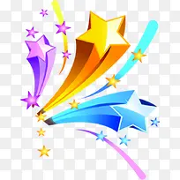 彩色立体卡通五角星招聘