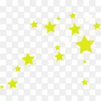 分散黄色五角星