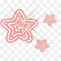 粉色星光创意五角星