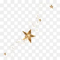 圣诞季主题金色五角星