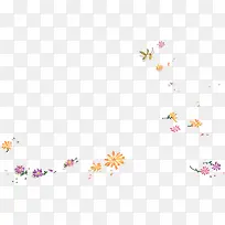 手绘碎花创意壁画