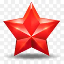 红色立体五角星