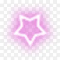 创意手绘合成紫色的光效五角星