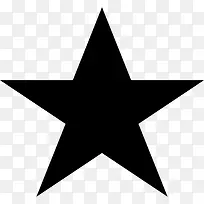 最喜欢的黑色五角星象征图标