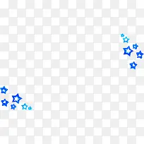 蓝色渐变质感五角星