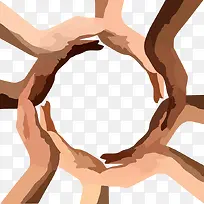 团结的手组图