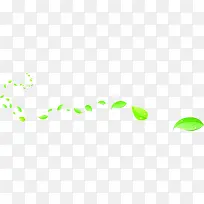 创意合成飘落的绿色树叶