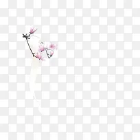 淡紫色小花元素