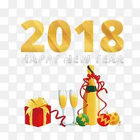 金色2018新年派对海报
