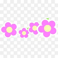 春天粉色手绘装饰花朵