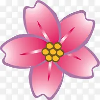 粉色淡雅卡通花朵设计