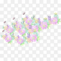 春季粉色蝴蝶花朵