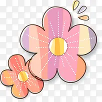 可爱粉色系艺术花朵装饰
