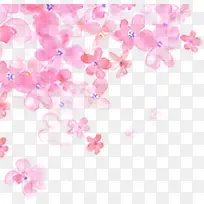 粉色手绘字母设计花朵