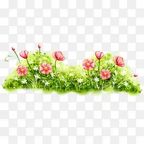 春季粉色手绘花朵