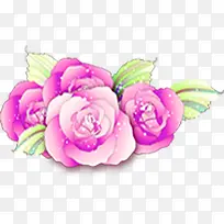 粉色水彩设计花朵装饰