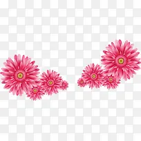 粉色手绘节日花朵装饰