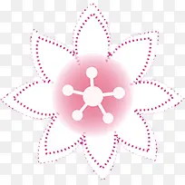 粉色冬季花朵装饰