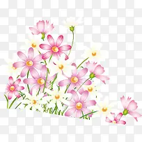 粉色简约美丽花朵创意