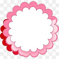 红粉色手绘可爱花朵装饰
