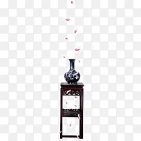 手绘粉色漂浮花朵