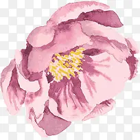 手绘粉色淡雅复古花朵