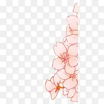 粉色花朵手绘装饰