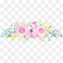 一束水彩花朵