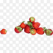 一堆红色水果草莓
