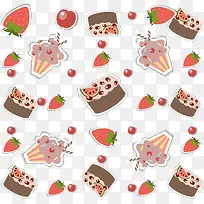 草莓蛋糕花纹