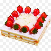 草莓水果夹心蛋糕