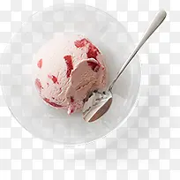 夏日甜品冰淇淋草莓味