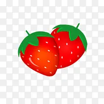 手绘红色草莓