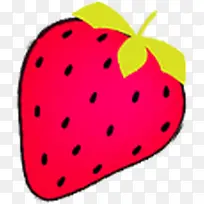红色卡通草莓水果
